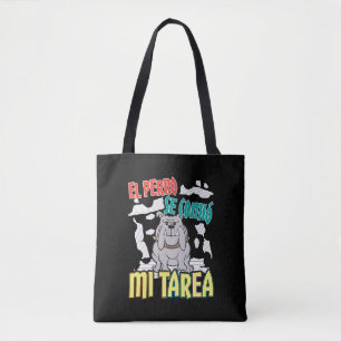 Spaanse hond at mijn huiswerk - Perro Tarea Tote Bag