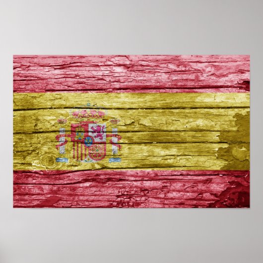 Spaanse houten vlag poster (Voorkant)