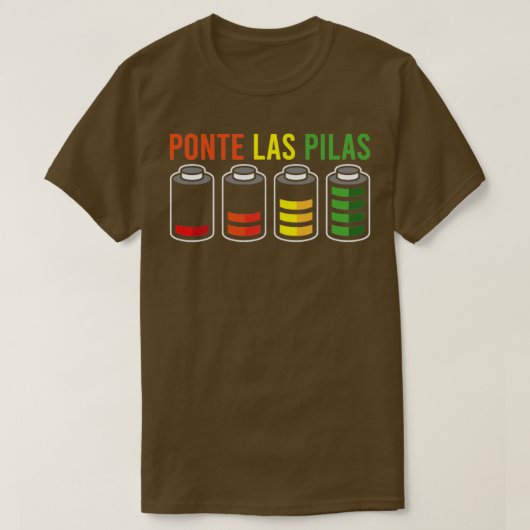 SPAANSE HUMOR Ponte Las Pilas Gift T-shirt (Design voorkant)