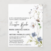 Spaanse Huwelijk Kerst Bloem Nuestra Boda Flyer (Voorkant)