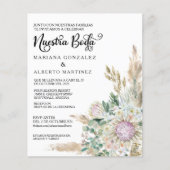 Spaanse Huwelijk Onze Bruiloft RSVP Budget Boho (Voorkant)