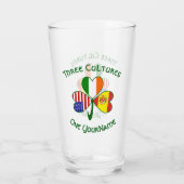 Spaanse Ierse vlaggen Shamrock personaliseren Glas (Achterkant)
