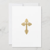 Spaanse Invitacion De Bautizo Gold Kaart (Achterkant)