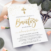 Spaanse Invitacion De Bautizo Gold Kaart
