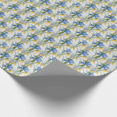 Spaanse Iris -  botanische wrap Cadeaupapier (Hoek)