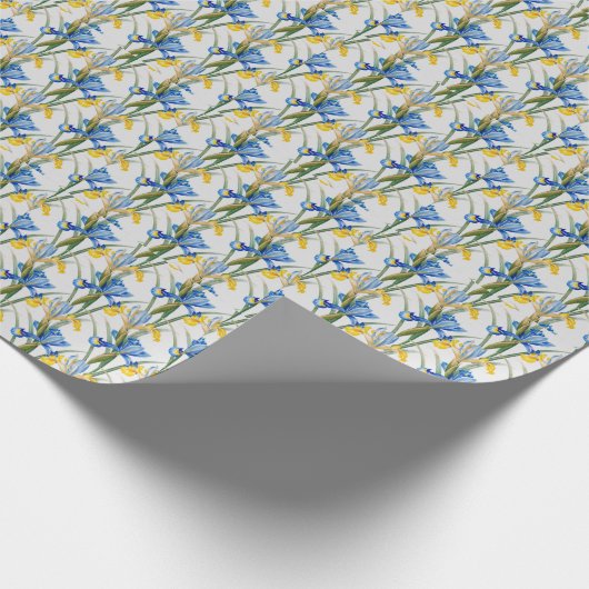 Spaanse Iris -  botanische wrap Cadeaupapier (Hoek)