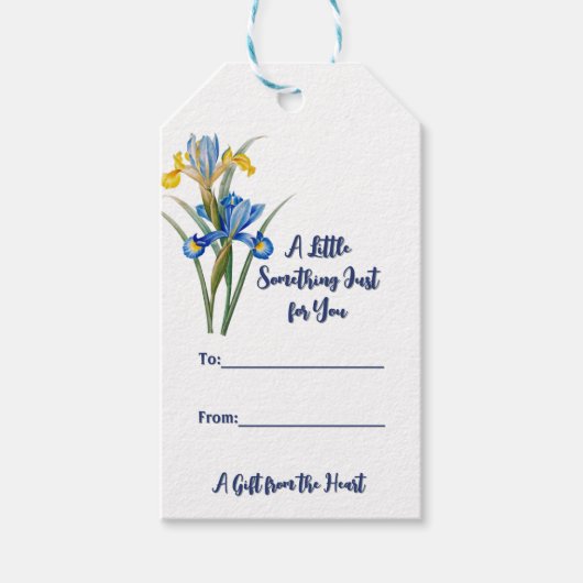 Spaanse iris door Pierre-Joseph Redouté Cadeaulabel (Voorkant)