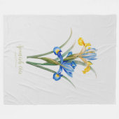 Spaanse iris door Pierre-Joseph Redouté Fleece Deken (Voorkant (Horizontaal))