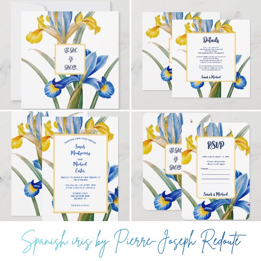 Spaanse iris door Pierre-Joseph Redouté Kaart