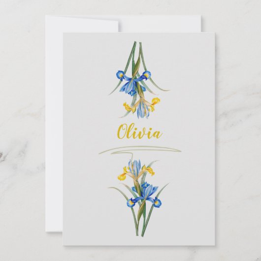 Spaanse iris door Pierre-Joseph Redouté Kaart (Voorkant)