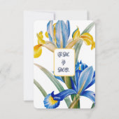 Spaanse iris door Pierre-Joseph Redouté Save The Date (Achterkant)