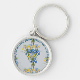 Spaanse iris door Pierre-Joseph Redouté Sleutelhanger