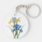 Spaanse iris door Pierre-Joseph Redouté Sleutelhanger (Achterkant)