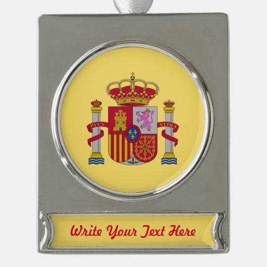 Spaanse jas verzilverd banner ornament (Voorkant)