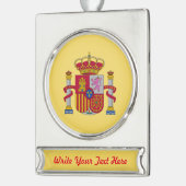 Spaanse jas verzilverd banner ornament (Links)