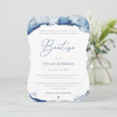 Spaanse Jongens Doop Zeemanschap Thema, Bautizo Ni Kaart (Staand voorkant)