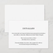 Spaanse kaart met gegevens/gegevens (Voorkant / Achterkant)