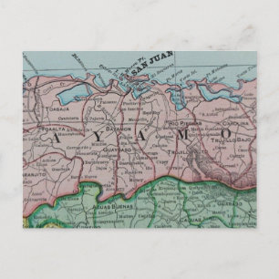 Spaanse kaart van de regio San Juan in Puerto Rico