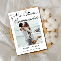 Spaanse kalligrafie Minimalistische Verlovingsfees