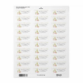 Spaanse Kerst Cactus Retouradreslabels Etiket (Full Sheet)