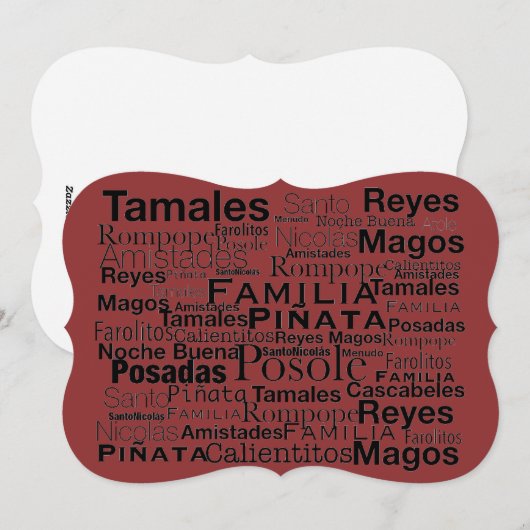 Spaanse kerst Kaart (Voorkant / Achterkant)