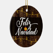 Spaanse kerst met kerst, Feliz Navidad Keramisch Ornament (Rechts)