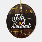 Spaanse kerst met kerst, Feliz Navidad Keramisch Ornament (Links)