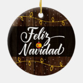 Spaanse kerst met kerst, Feliz Navidad Keramisch Ornament (Achterkant)