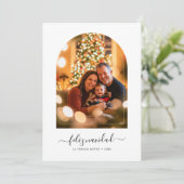 Spaanse Kerstboog Foto Feliz Navidad Feestdagenkaart (Staand voorkant)