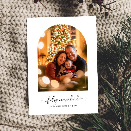 Spaanse Kerstboog Foto Feliz Navidad Feestdagenkaart