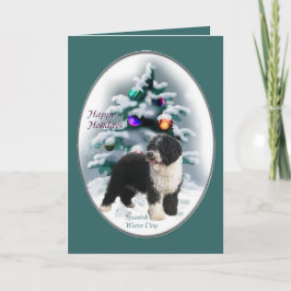 Spaanse kerstcadeautjes voor waterhonden feestdagen kaart