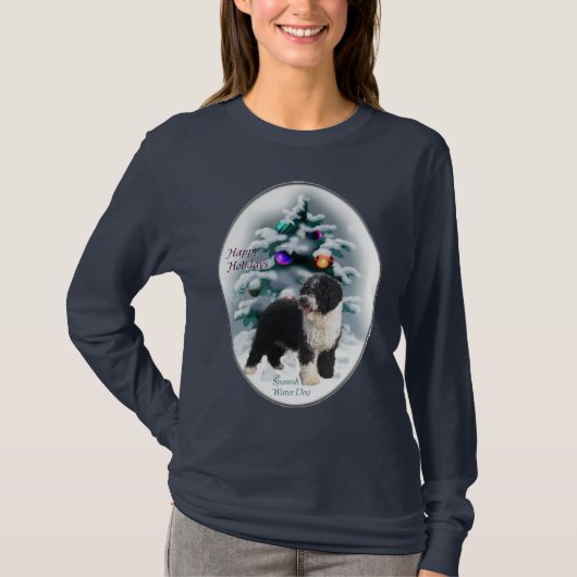 Spaanse kerstcadeautjes voor waterhonden t-shirt (Voorkant)