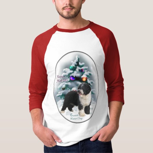 Spaanse kerstcadeautjes voor waterhonden t-shirt (Voorkant)