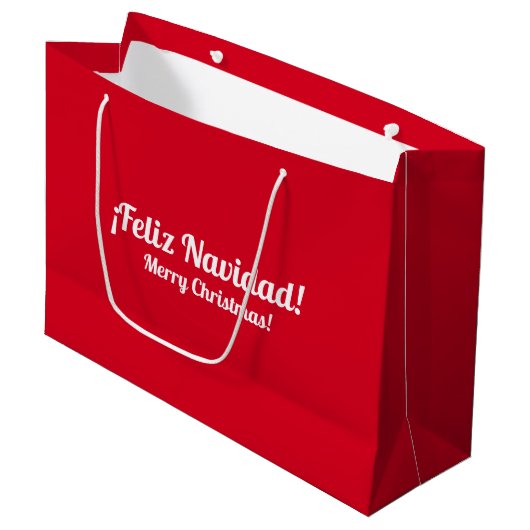 Spaanse kerstcadeauzak groot cadeauzakje (Voorkant Gekanteld)