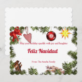 Spaanse kerstkaart kaart (Voorkant / Achterkant)