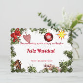 Spaanse kerstkaart kaart (Staand voorkant)