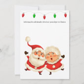 Spaanse Kerstman en mevrouw Claus Kerstmis 85e ver Kaart (Achterkant)