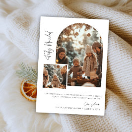 Spaanse Kerstmis Feliz Navidad Boog Foto Feestdagenkaart