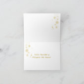 Spaanse Kerstmis - rood en goud mousserende boom Feestdagen Kaart (Binnen)