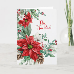 Spaanse kerstpuntenettias Feliz Navidad Feestdagen Kaart