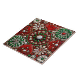 Spaanse Kerstster Handverf Terracotta No 3 Tegeltje