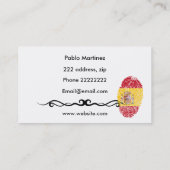 Spaanse keuken visitekaartje (Achterkant)