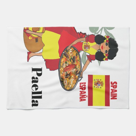 Spaanse keukenhanddoek - Paella (Horizontaal)