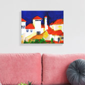 Spaanse koloniale revival 14 "x11" verpakt canvas afdruk (Insitu (Woonkamer))