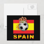 Spaanse koning van Football Briefkaart (Voorkant / Achterkant)