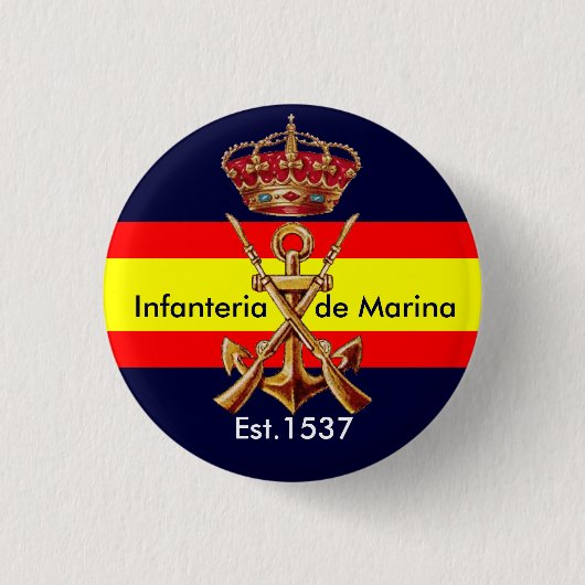 Spaanse Koninklijke Marines Ronde Button 3,2 Cm (Voorkant)