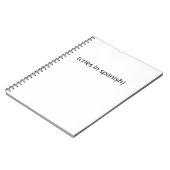 spaanse kreet notitieboek (Linkerzijde)