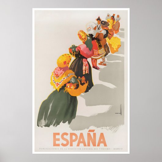 Spaanse Kunst Espana Reisposter Spanje Print (Voorkant)