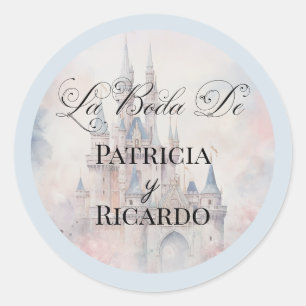 Spaanse La Boda De Fairy Tale trouwstickers Ronde Sticker
