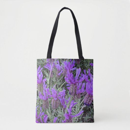 Spaanse lavendel bloeit bloemig tote bag (Voorkant)